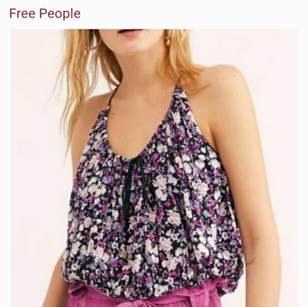Free People Daisy Babe floral crop top XS NWT